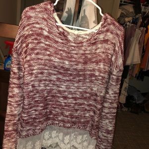 Velvet and white sweater